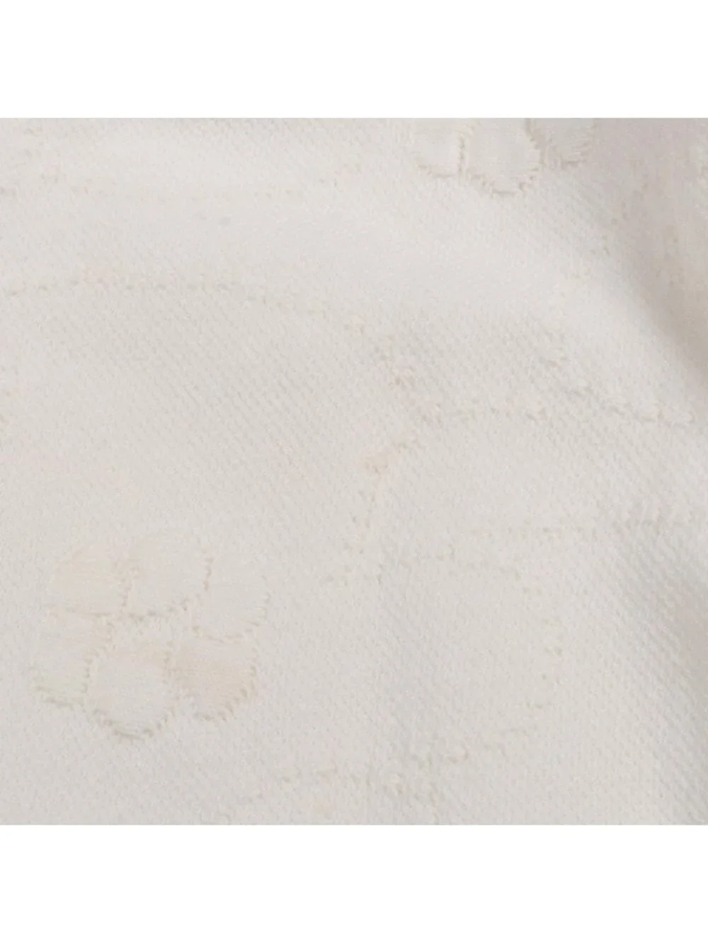Chanel Skirt CC Logo Button Floral Scallop Cotton Rayon